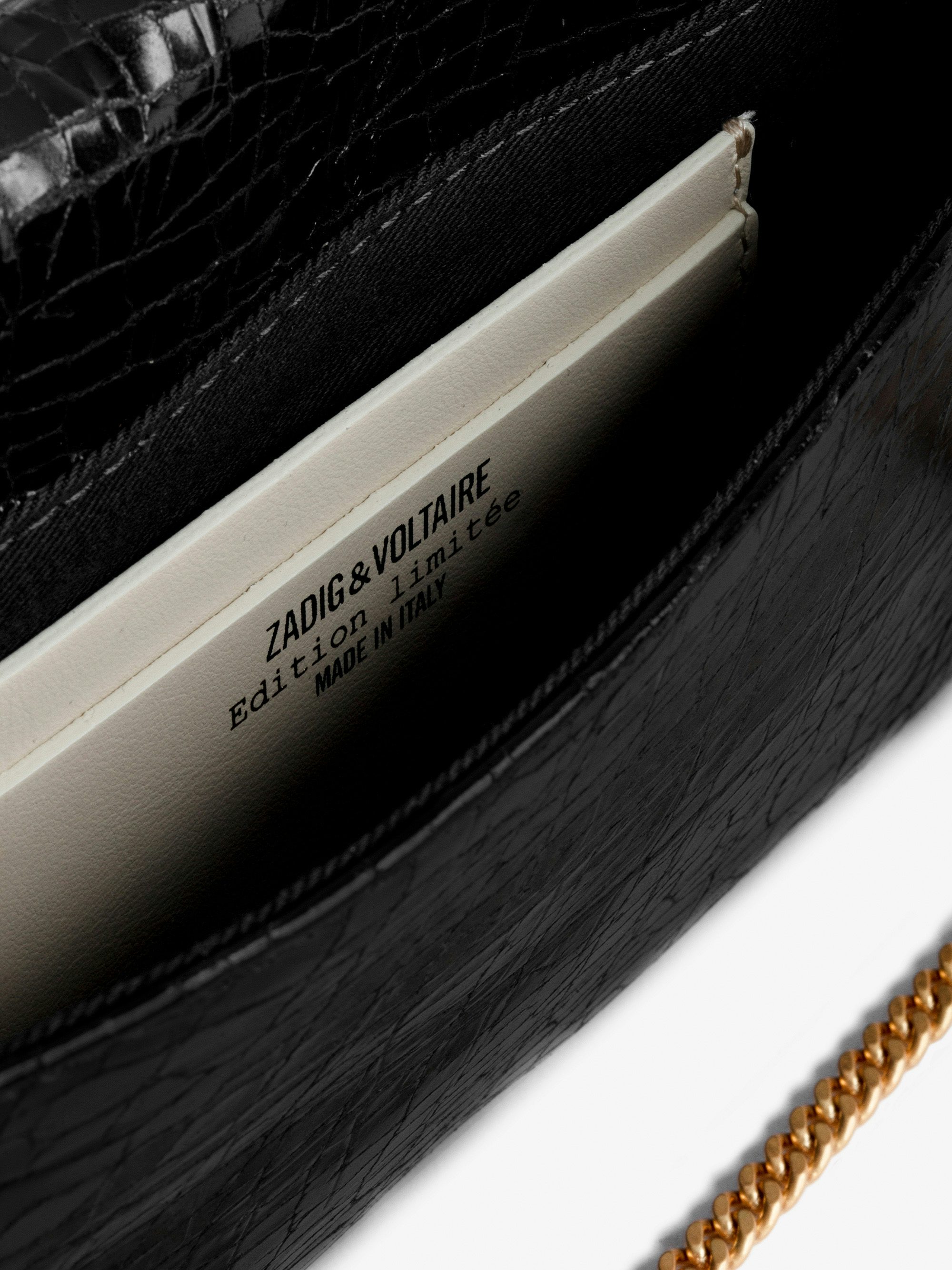 Rock Goossens Embossed Clutch - Zadig&Voltaire called upon the expertise of the art house GOOSSENS to highlight its emblematic wings on its iconic bag: the ROCK clutch.